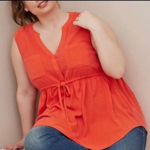 Torrid Emma babydoll sleeveless tunic top